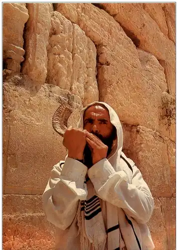 Widderhornbläser an der Klagemauer in Jerusalem -108630