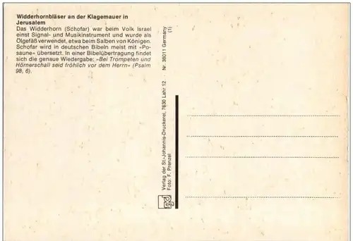 Widderhornbläser an der Klagemauer in Jerusalem -108630