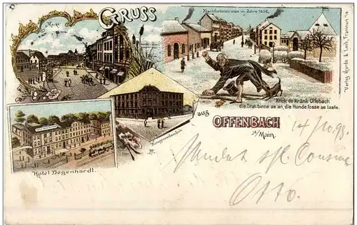 Gruss aus Offenbach - Litho -109122