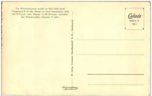 Möhnetalsperre durch Fliegerangriff zerstört -109198