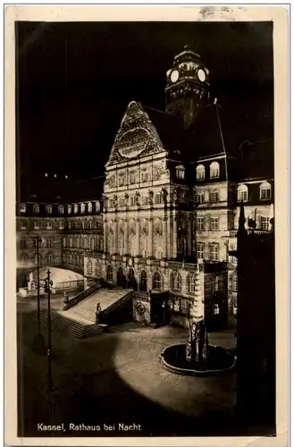 Kassel - Rathaus bei Nacht -109304