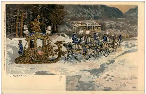 Linderhof Ludwig II Litho -109130
