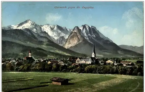 Garmisch gegen die Zugspitze -109420