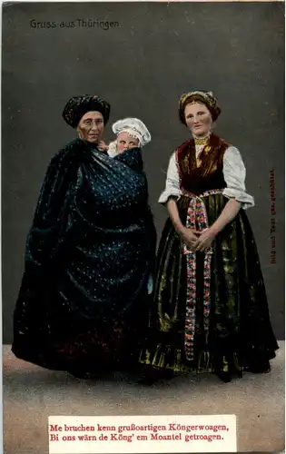 Gruss aus Thüringen - Trachten -52712