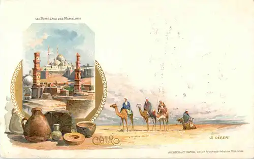 Cairo - Tombeaux des Mameluks - Litho -53192