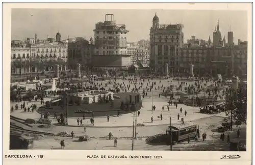 Barcelona - Plaza de Cataluna 1927 -109616