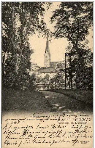 Lübeck - Durchblick am Krähenteich -111726