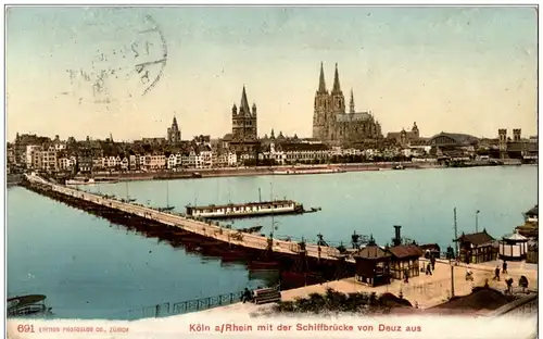 Köln - mit der Schiffbrücke -111740