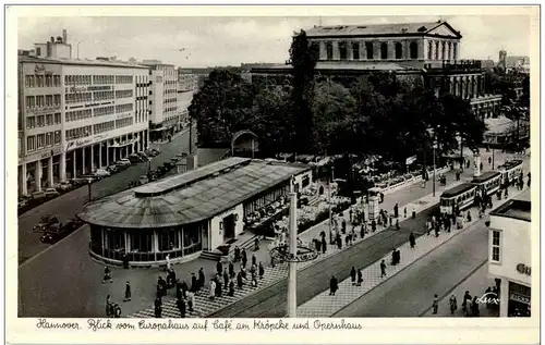 Hannover - Blick vom Europahaus auf Cafe Kröpcke -112158