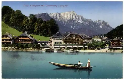 Dorf Königssee mit Untersberg -111966