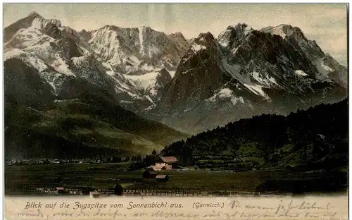 Garmisch - Blick auf Zugspitze vom Sonnenbichl aus -112216