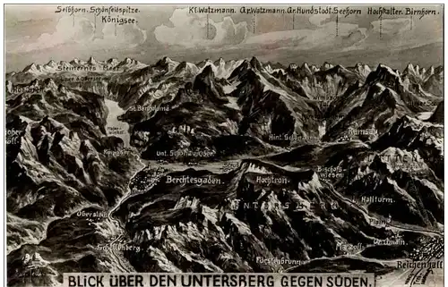 Berchtesgaden Blick über den Untersberg gegen Süden -112750