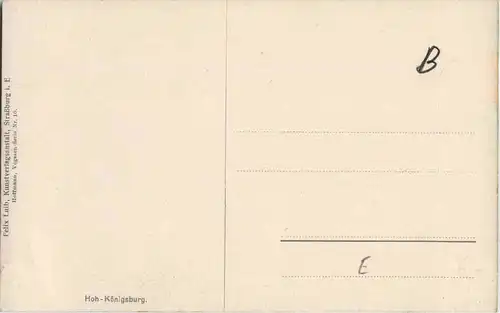 Die Hoh Königsburg - Künstlerkarte H. Hoffmann -55892