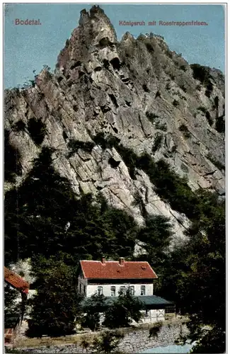 Bodetal - Königsruh mit Rosstrappenfelsen -112890