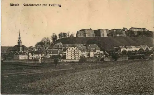 Bitsch - Nordansicht mit Festung -56352