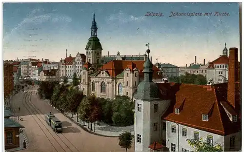 Leipzig - Johannisplatz mit Kirche -112312