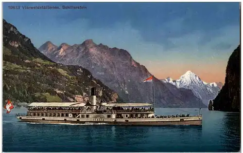 Vierwaldstättersee Schillerstein - Dampfer Italia -113386