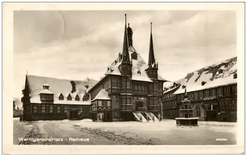 Wernigerode - Rathaus im Winter -113004