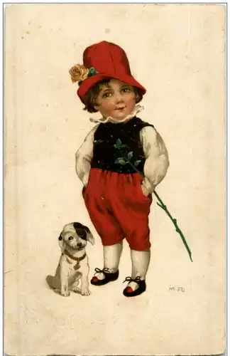 Kind mit Hund -113816