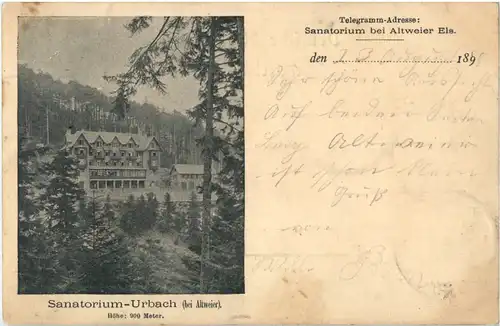 Sanatorium Urbach bei Altweiler -57350