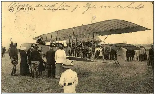 Armee belge - Un Aeroplane militaire - Feldpost -113464
