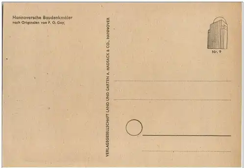 Hannover - Künstlerkarte F. O. Goy -113266