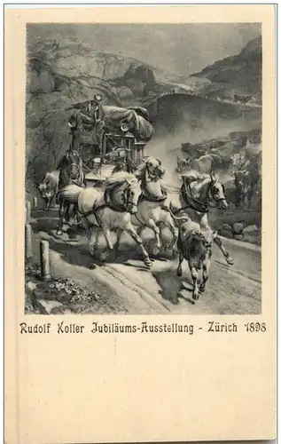 Zürich - Rudolf Koller Jubiläums Ausstellung - Postkutsche -114790