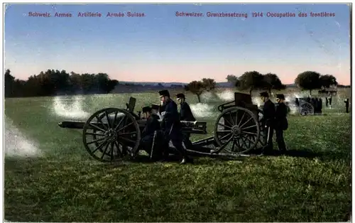 Schweizer Armee - Artillerie Grenzbesetzung 1914 -115036