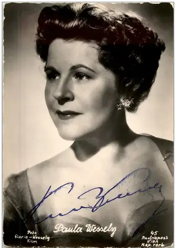 Paula Wessely - mit Autogramm -113900