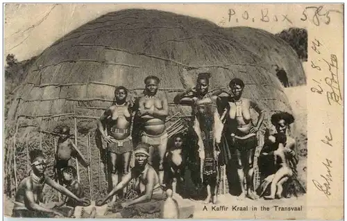 A Kaffir Kraal in the Transaal -115806