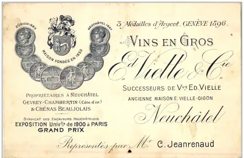 Neuchatel - Vins en Gros Ed Vielle -114698