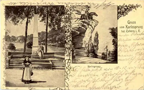 Gruss vom Karlssprung bei Zabern -58528