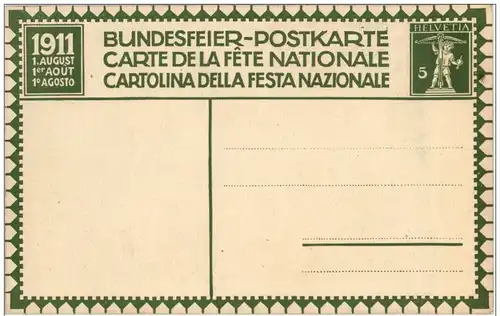 Bundesfeier Postkarte 1911 -114960