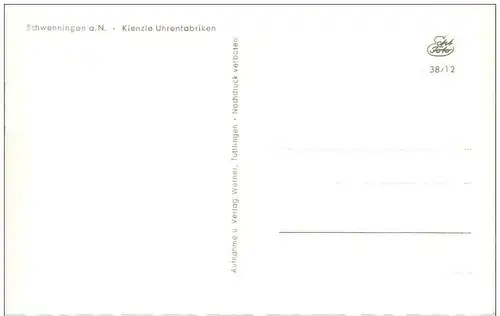 Schwenningen - Kienzle Uhrenfabrik -116130