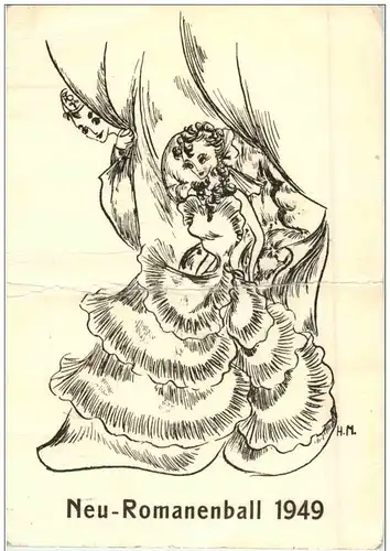 Neu Romananball 1949 gelaufen in Bourg -115084
