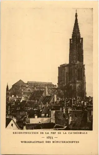 Strasbourg - Wiederaufbau des Münsterschiffes 1873 -59046