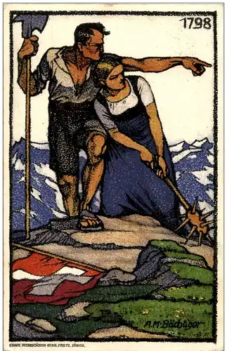 Bundesfeier Postkarte 1913 -116962