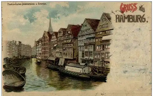 Gruss aus Hamburg - Litho -116724