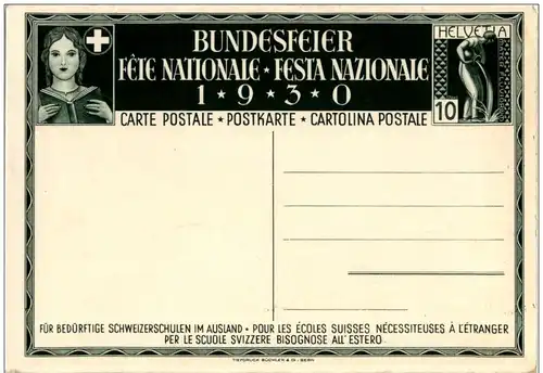 Bundesfeier Postkarte 1930 -116866