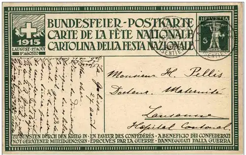 Bundesfeier Postkarte 1915 -116944