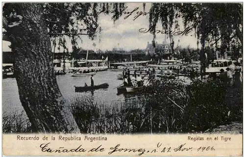 Recuerdo de la Republica Argentina - Regatas en el Tigre -115838