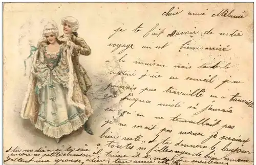 Frau und Mann - Litho -117136