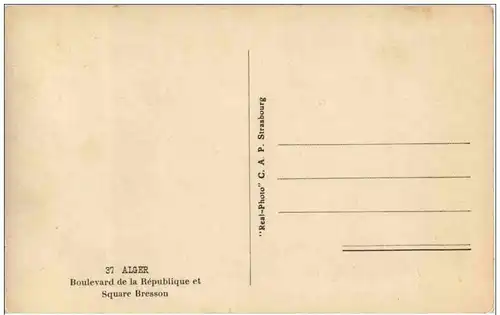 Alger - Boulevard de la Republique et Square Bresson -115852