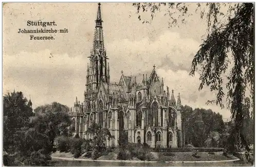Stuttgart - Johanniskirche mit Feuersee -117702