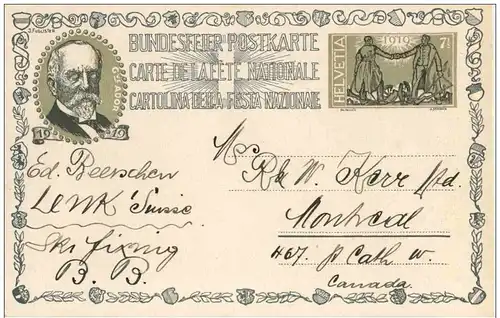 Bundesfeier Postkarte 1919 -116918