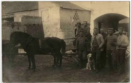 Soldaten mit Karren - Feldpost -117290