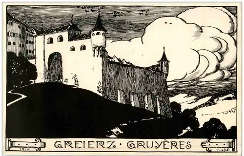Greierz - Gruyeres - Künstlerkarte F. Gilsi -116976