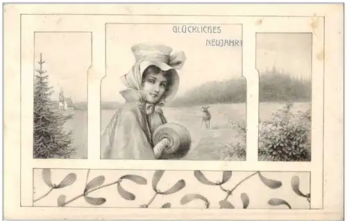 Neujahr - Frau - Jugendstil -117054