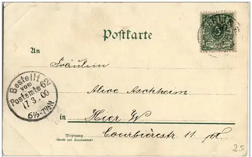 Frau mit Schirm - Litho -118482