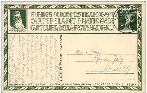 Bundesfeier Postkarte 1917 -116940